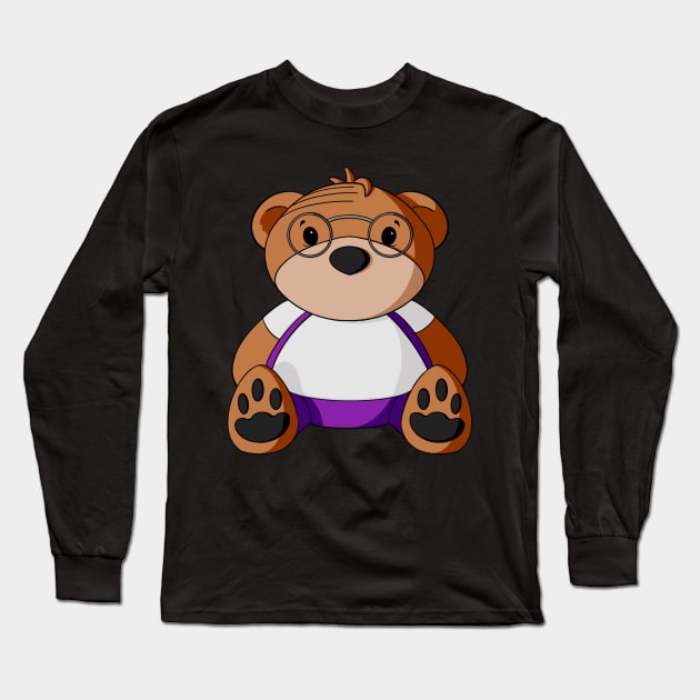 Grandpa Teddy Bear Long Sleeve T-Shirt by Alisha Ober Designs